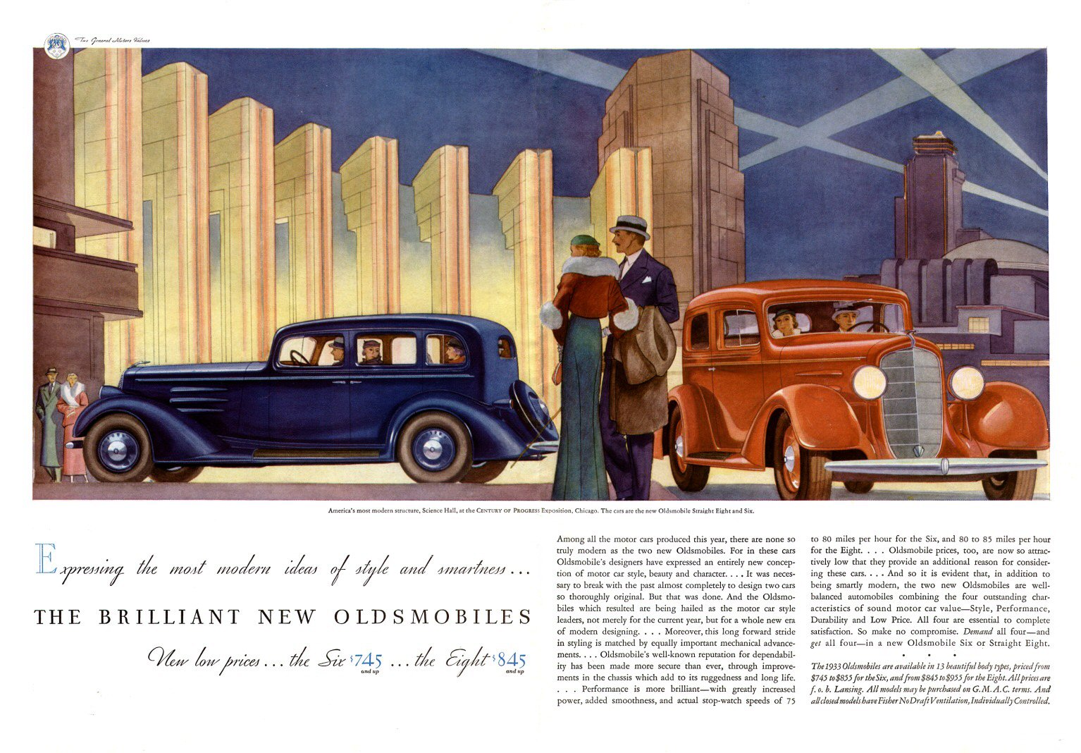 1933 Oldsmobile Auto Advertising